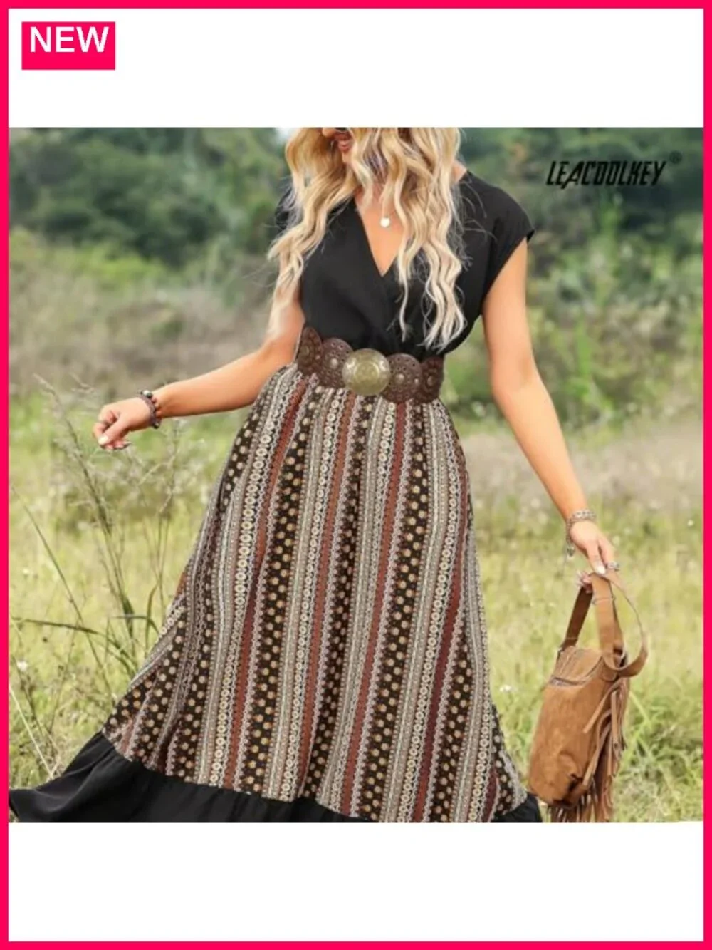 Wide Faux Leather Disc Belt with Rotating Discs for Jeans and Dresses